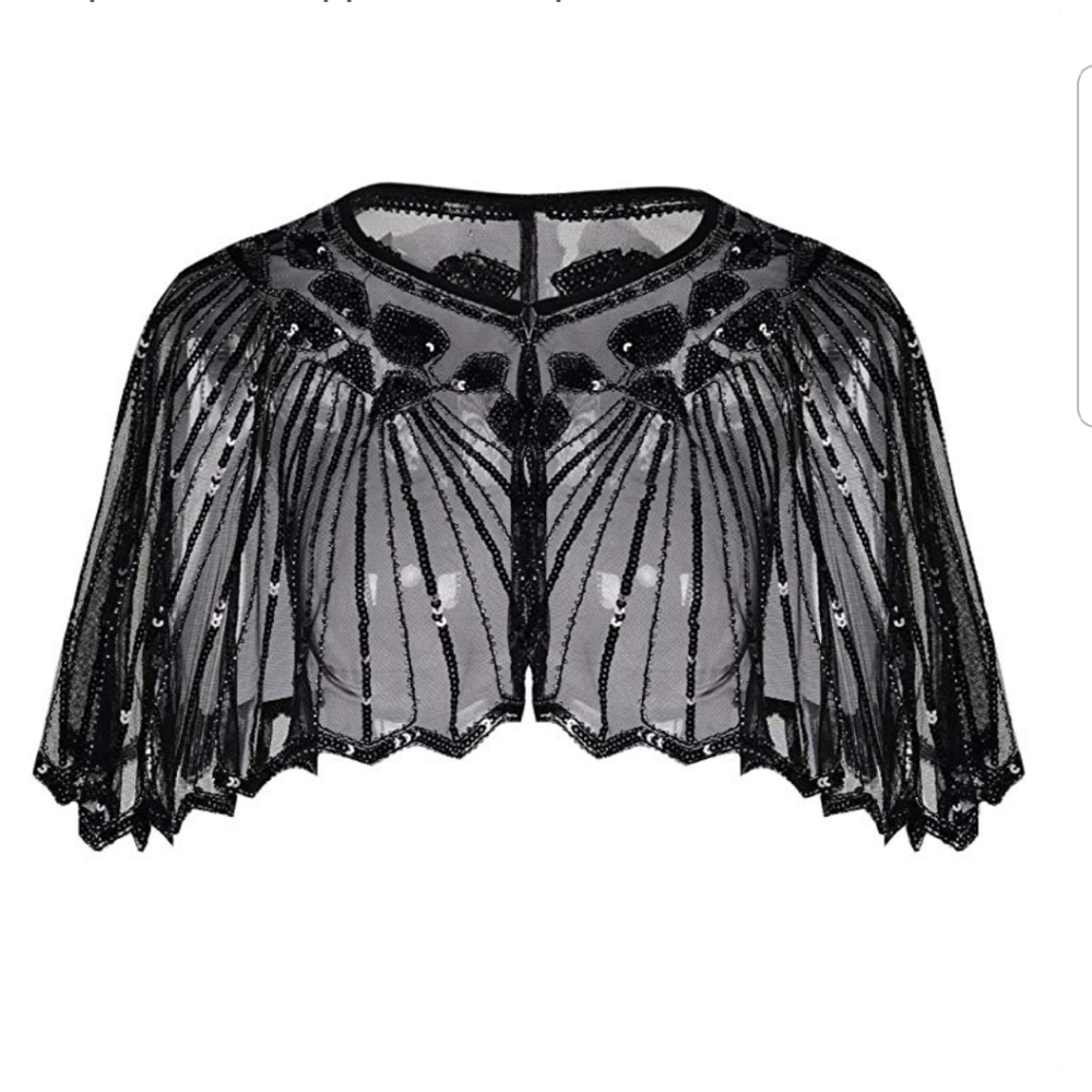 Sequined capelette